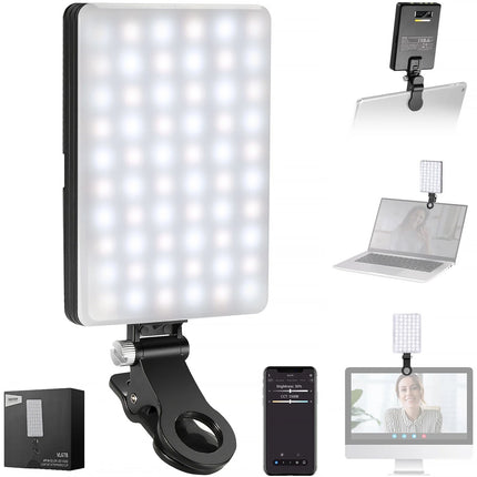 Neewer VL67B Luz LED Bicolor para Selfie con Clip 130 Lux y Batería integrada