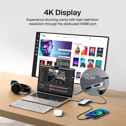 Belkin CONNECT USB-C 6 en 1 Hub USB 3.2 Gen 1 HDMI 4K 60Hz Ethernet Gigabit