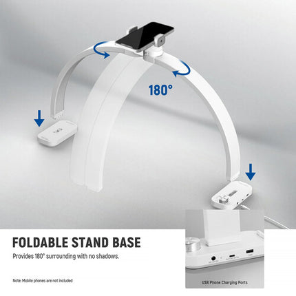 Neewer BASICS HM01-D Lámpara LED Bicolor Plegable 29 Pulgadas 850 Lux 3000-6500K Con Soporte Para Teléfono