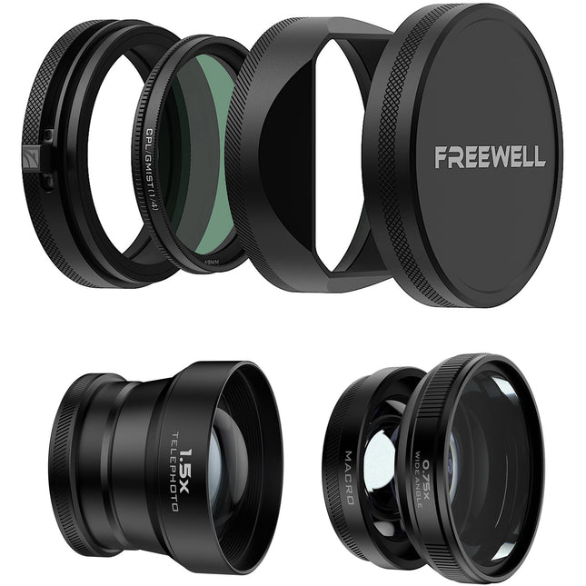 Freewell FUJIFILM X100V/X100VI Kit Pro de Lentes 1.5x Telefoto y Macro