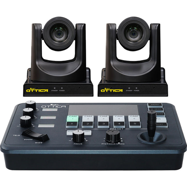 ikan OTTICA Bundle Cámara PTZ Full NDI 20x Zoom óptico 1080p y Controlador IP
