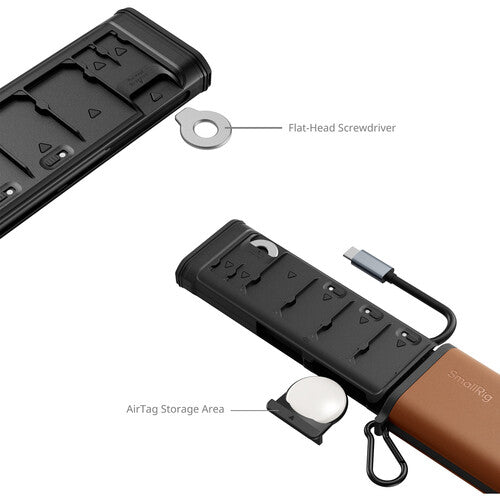 SmallRig CFexpress Tipo B Lector y Estuche Aluminio 9 Tarjetas USB-C