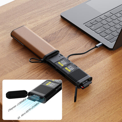 SmallRig CFexpress Tipo B Lector y Estuche Aluminio 9 Tarjetas USB-C