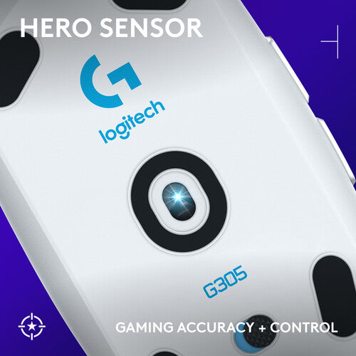 Logitech G G305 LIGHTSPEED Ratón Inalámbrico Blanco 12000 dpi 250 Horas Batería