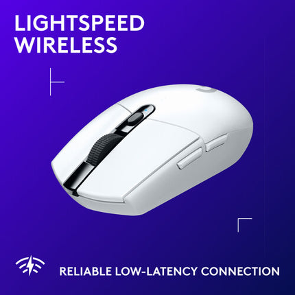 Logitech G G305 LIGHTSPEED Ratón Inalámbrico Blanco 12000 dpi 250 Horas Batería