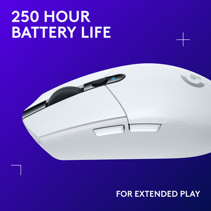Logitech G G305 LIGHTSPEED Ratón Inalámbrico Blanco 12000 dpi 250 Horas Batería
