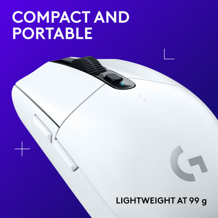 Logitech G G305 LIGHTSPEED Ratón Inalámbrico Blanco 12000 dpi 250 Horas Batería