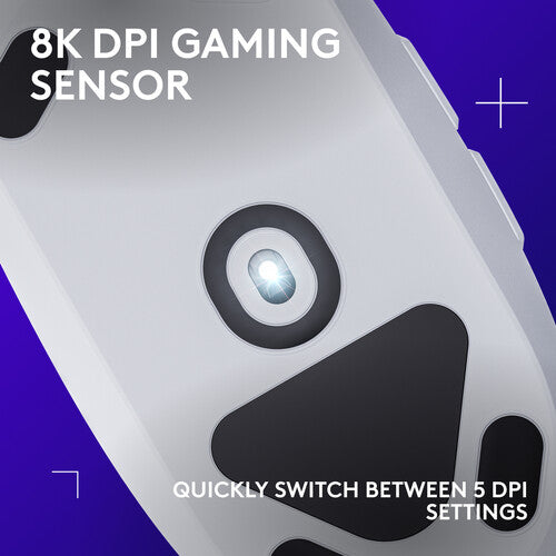 Logitech G G203 Lightsync Ratón Blanco USB 8000 dpi 6 Botones Programables