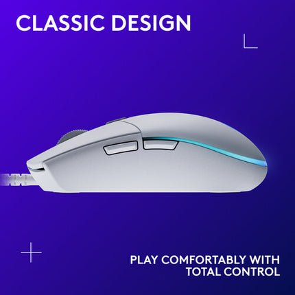 Logitech G G203 Lightsync Ratón Blanco USB 8000 dpi 6 Botones Programables