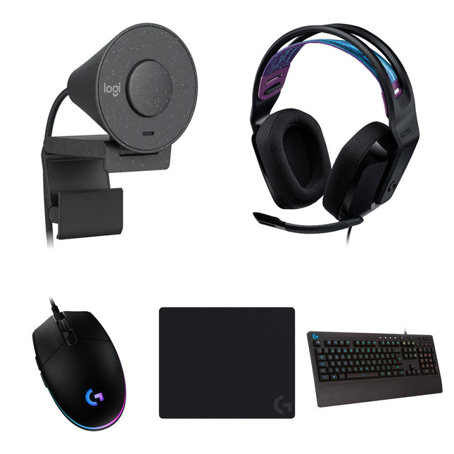 Logitech G Starter Kit para Juegos y Streaming Teclado RGB Mouse 8000 dpi Webcam 1080p