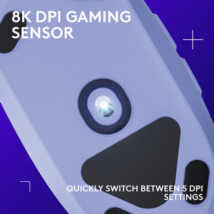 Logitech G G203 Lightsync Ratón Lilac USB 6.89 Pulgadas 8000 DPI