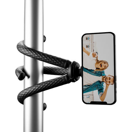 TELESIN Tripode Flexible Pulpo con Soporte Magnetico para Moviles y Camaras Con Capacidad de 2 kg y Adaptador Dual Claw