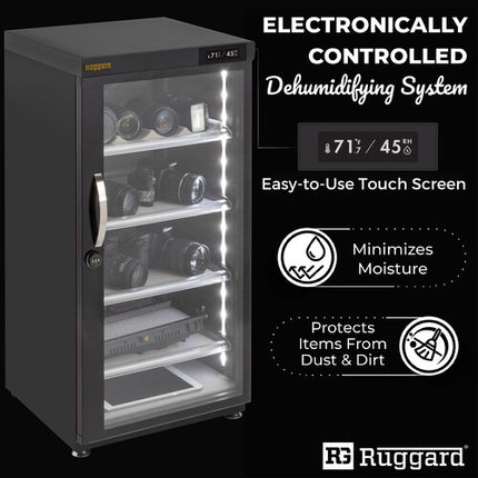 Ruggard EDC-125LT Gabinete Seco Electrónico 125L Control Táctil Humedad 60-35% bloqueo PIN
