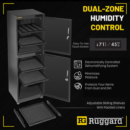 Ruggard EDC-180LT Gabinete Seco Electrónico 180L Control Táctil Dual Zona Humedad
