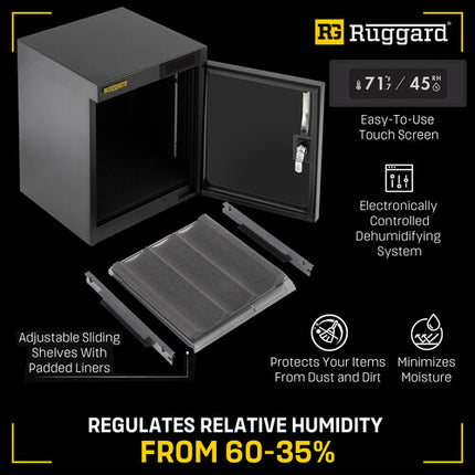 Ruggard EDC-30LT Gabinete Seco Electrónico 30L Control Táctil Humedad 60-35% Cerradura PIN