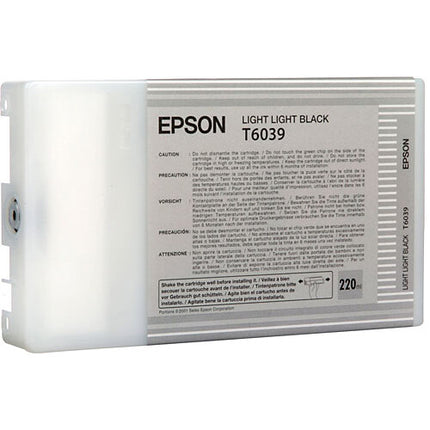 Epson T603900 Cartucho de tinta Light Light Black UltraChrome K3 220mL para Stylus Pro 7800 9880