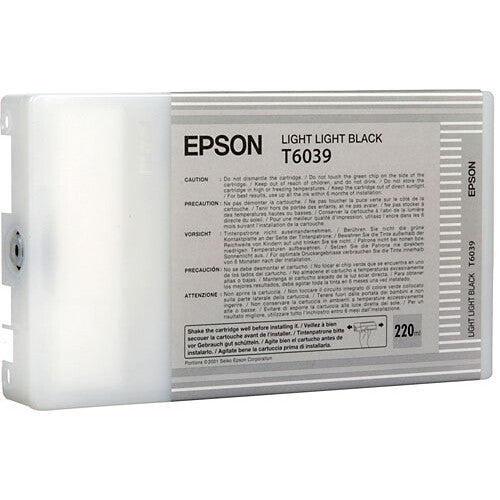 Epson T603900 Cartucho de tinta Light Light Black UltraChrome K3 220mL para Stylus Pro 7800 9880