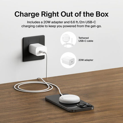 Belkin Qi2 15W Cargador Inalámbrico Magnético con Soporte 20W USB-C