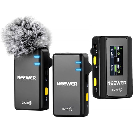 Neewer CM28 Sistema de Micrófono Inalámbrico 2 Personas 656' Alcance 10 Hrs Grabación