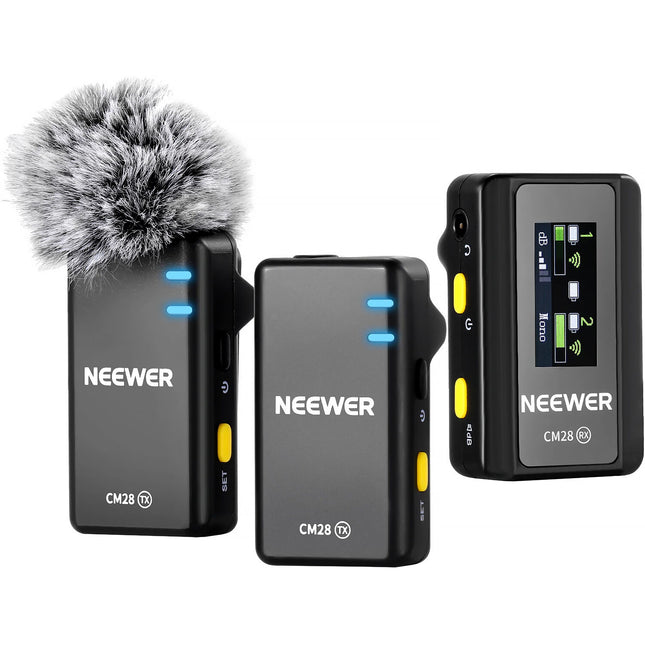 Neewer CM28 Sistema de Micrófono Inalámbrico 2 Personas 656' Alcance 10 Hrs Grabación