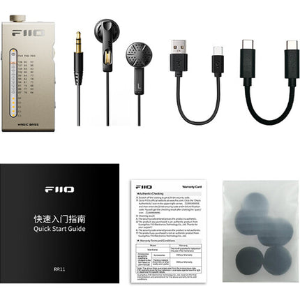 FiiO RR11 Radio Estéreo Portátil Hi-Res FM 64-108 MHz Batería 17.5h