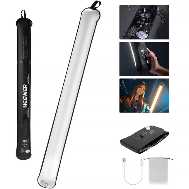Neewer Basics GC21B Luz LED Inflable Bicolor 35" 333 Lux CRI 95 con Bracket Magnético