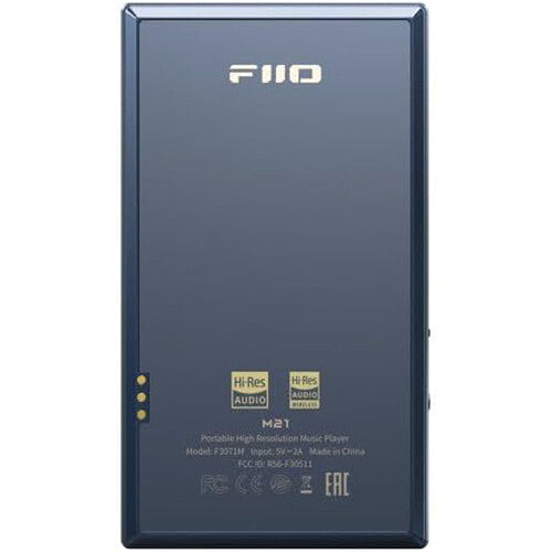 FiiO M21 Reproductor de Música Portátil Hi-Res con DAC Quad CS43198 y 15h Batería Azul Negro