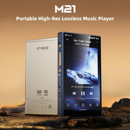 FiiO M21 Reproductor de Música Portátil Hi-Res con DAC Quad CS43198 y 15h Batería Azul Negro