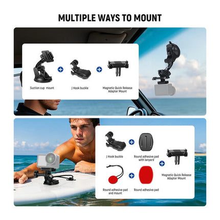 Neewer Kit de Accesorios 35 en 1 para Cámaras de Acción con Trípode 16 cm Selfie Stick 69 cm