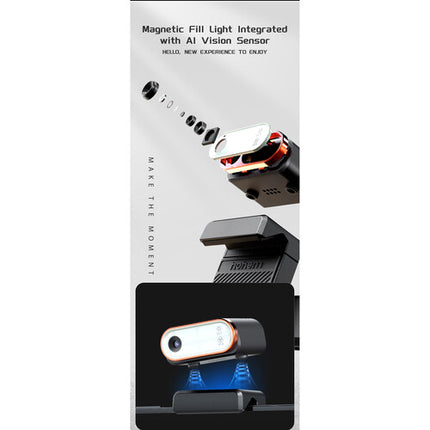 Hohem iSteady M6 estabilizador smartphone 3 ejes sensor AI luz LED portátil