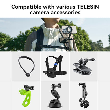 TELESIN Placa Magnética para Montura de 3 Garras Smartphone Duradera y Ligera