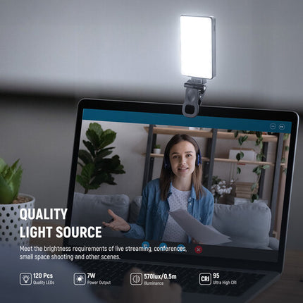 Neewer Basics BL120B Luz LED Clip-On para Selfie Teléfono Bi-Color 2500-9000K