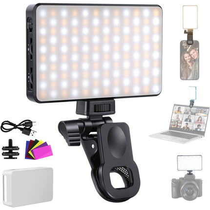 Neewer Basics BL120B Luz LED Clip-On para Selfie Teléfono Bi-Color 2500-9000K