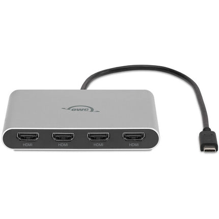 OWC USB-C Quad HDMI Adaptador de Pantalla 4K 4 Puertos HDMI Bus-Powered
