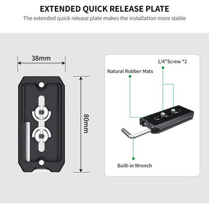 Accsoon TopRig Cabezal Esférico Aluminio 44 lb Capacidad 360° Panorámico