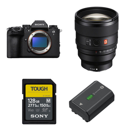 Sony a1 II cámara sin espejo 50MP 8K 30p con objetivo 85mm f1.4 y batería extra