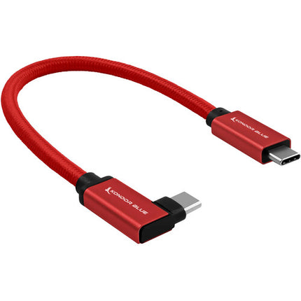 Kondor Blue Cable USB-C 3.1 Gen 2 8.5" Rojo Cardinal 10 Gb s 100W