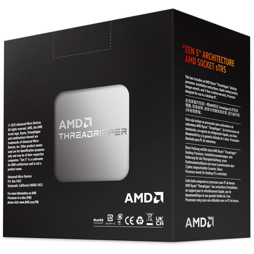 AMD Ryzen Threadripper 9980X Procesador de 64 núcleos 3.2 GHz sTR5