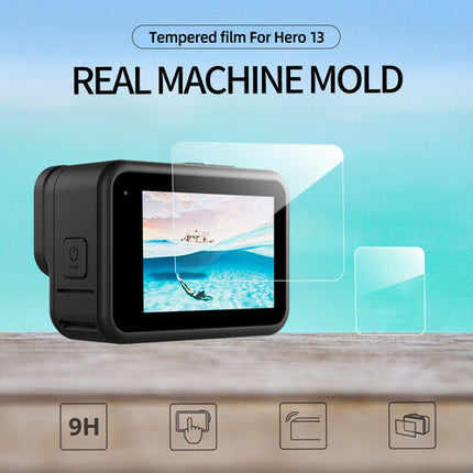 TELESIN Kit Protector de Cristal Templado para Lente y Pantalla GoPro HERO13 99% Transmitancia Diseño 2.5D