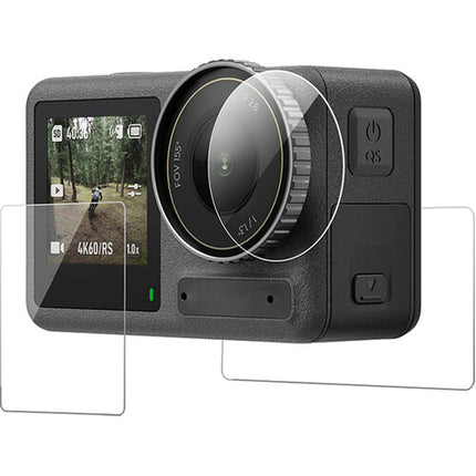 TELESIN Kit de lente y film protector HD para DJI Osmo Action 5 Pro resistente al agua y anti-huellas