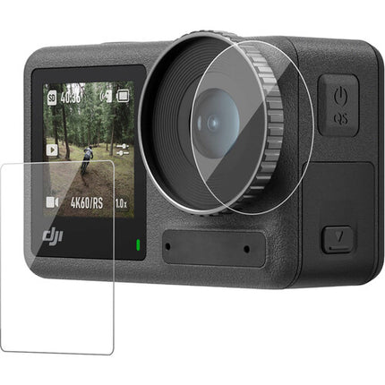 TELESIN Kit de lente y film protector HD para DJI Osmo Action 5 Pro resistente al agua y anti-huellas