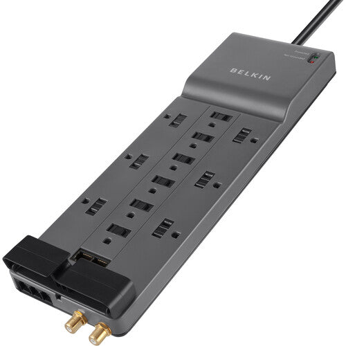 Belkin 12 Tomas Protector de Sobretensión para Hogar y Oficina con Garantía Limitada