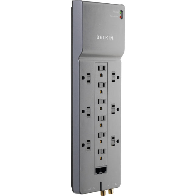 Belkin 12 Tomas Protector de Sobretensión para Hogar y Oficina con Garantía Limitada