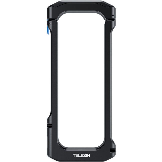 TELESIN Full-Metal Extension Cage para Insta360 X4 con soporte frío y montaje 1/4"-20