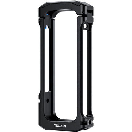 TELESIN Full-Metal Extension Cage para Insta360 X4 con soporte frío y montaje 1/4"-20