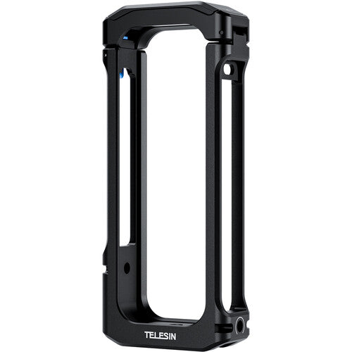 TELESIN Full-Metal Extension Cage para Insta360 X4 con soporte frío y montaje 1/4"-20