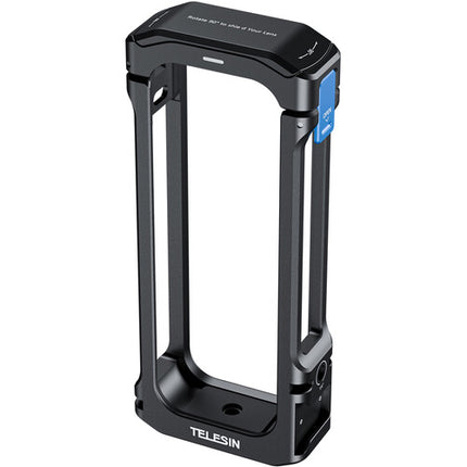 TELESIN Full-Metal Extension Cage para Insta360 X4 con soporte frío y montaje 1/4"-20