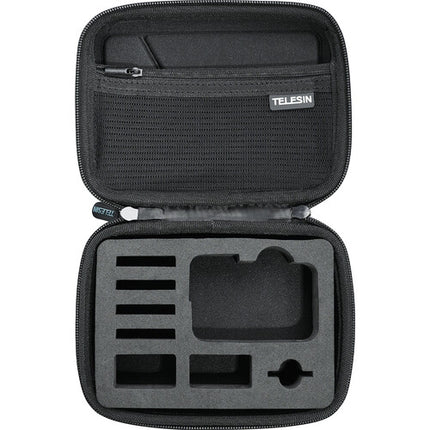 TELESIN Estuche resistente para DJI Osmo Action 3/4/5 Pro Kit de cuero PU y doble capa