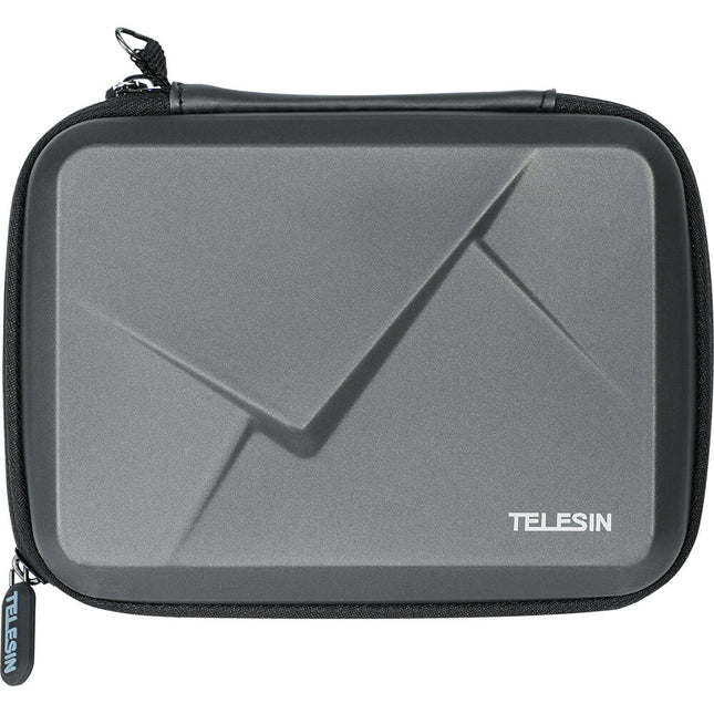 TELESIN Estuche resistente para DJI Osmo Action 3/4/5 Pro Kit de cuero PU y doble capa