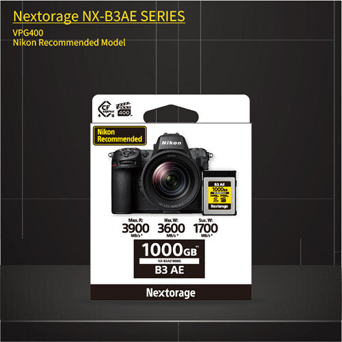 Nextorage 1TB NX-B3AE Tarjeta de Memoria CFexpress 4.0 Velocidad 3900 MBs Resistente